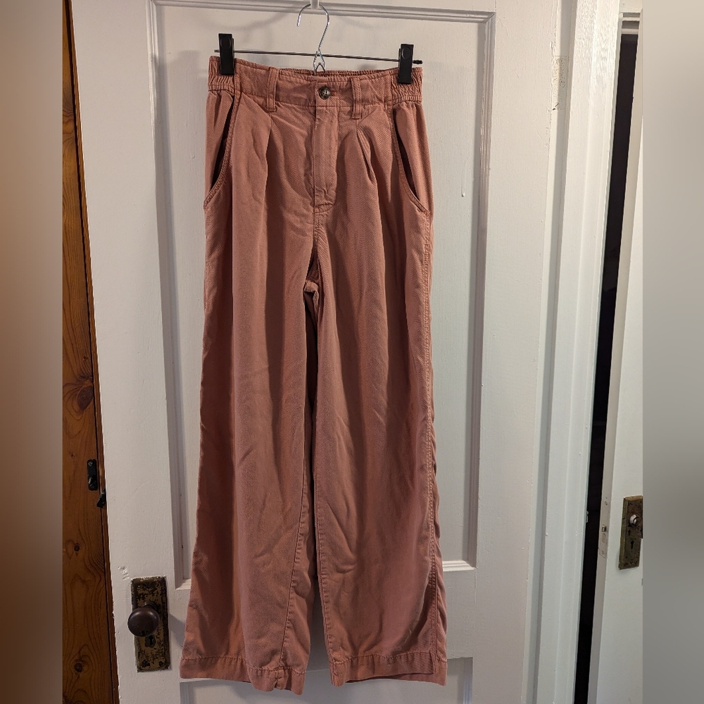 Madewell The Neale Straight-Leg Pant in Drapeweave Size 2 Dried Rose